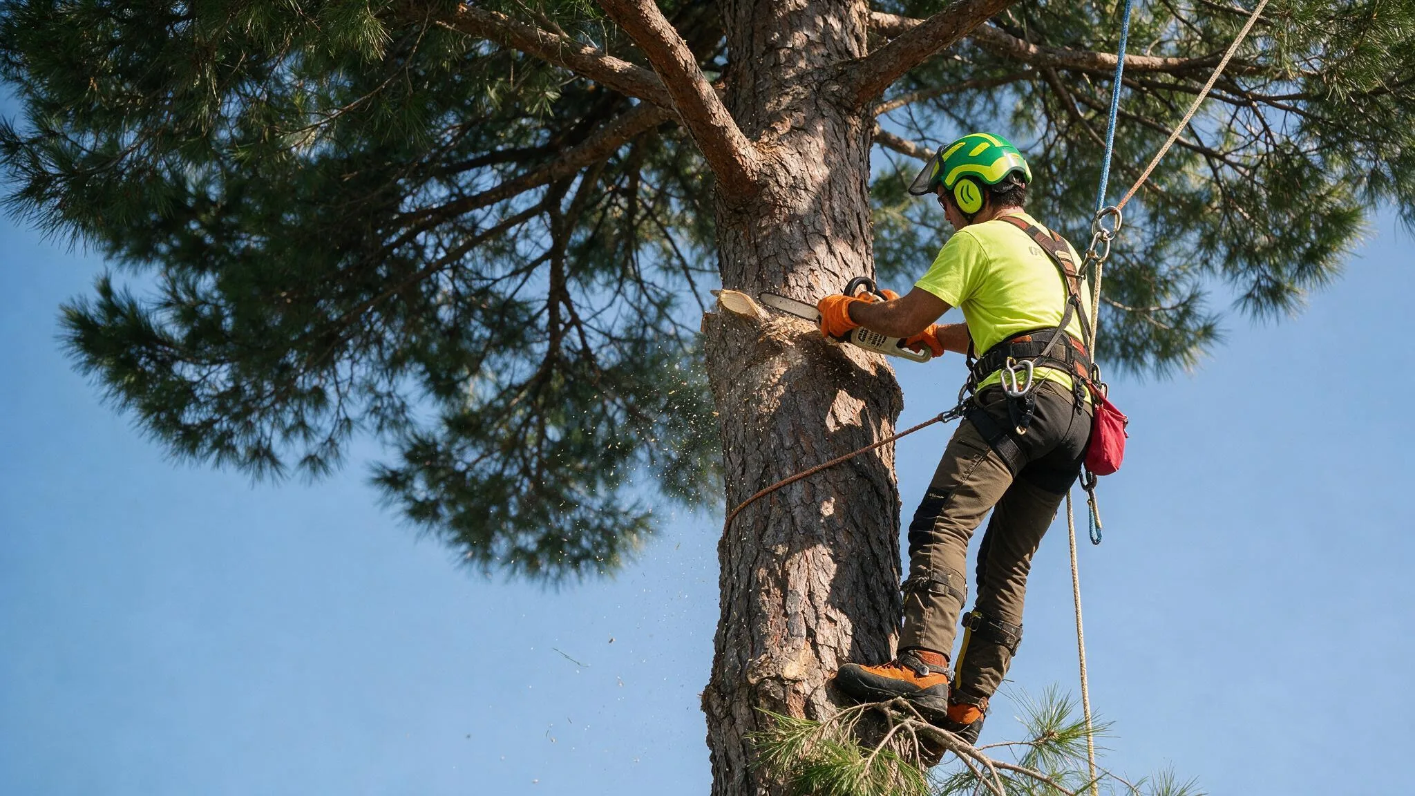 Poda en altura y tala controlada en Girona